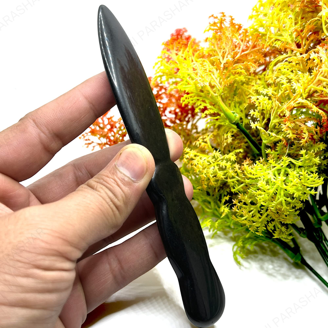 Black Obsidian Crystal Knife